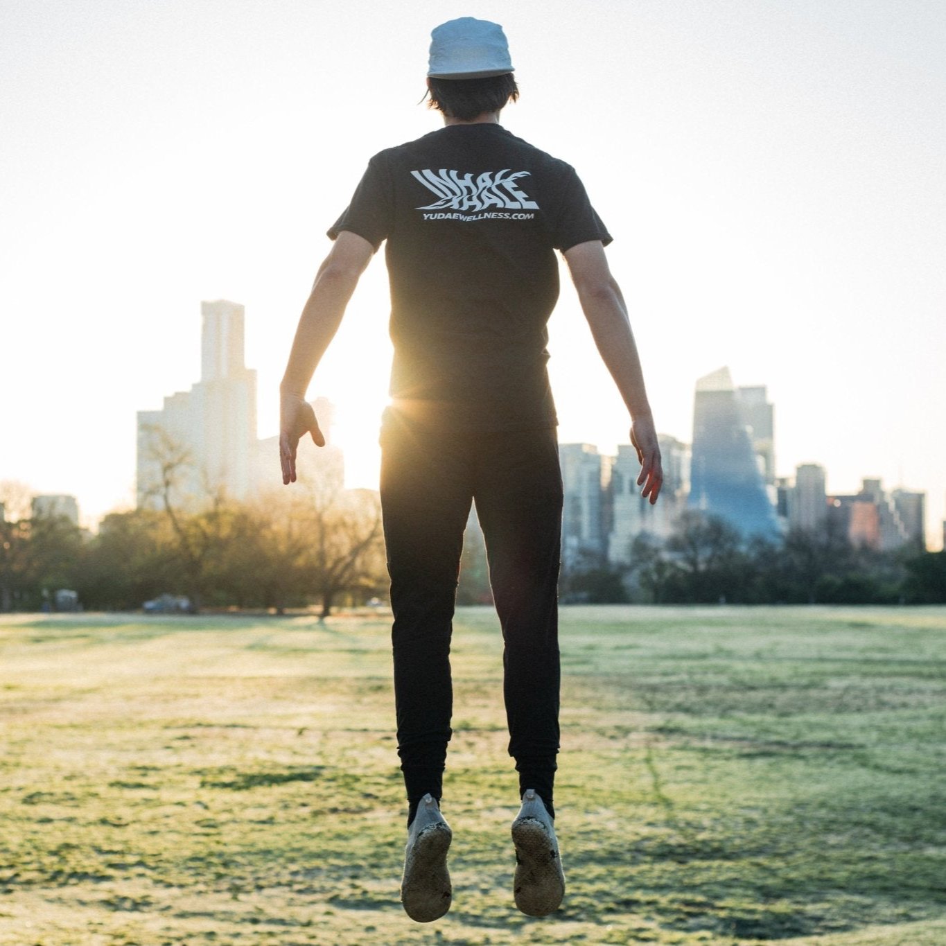 Inhale Exhale graphic tee shirt - Classic fitted tee shirt - 100% supima cotton apparel - lifestyle apparel for the gym- 100% cotton workout shirt - Yudae Wellness