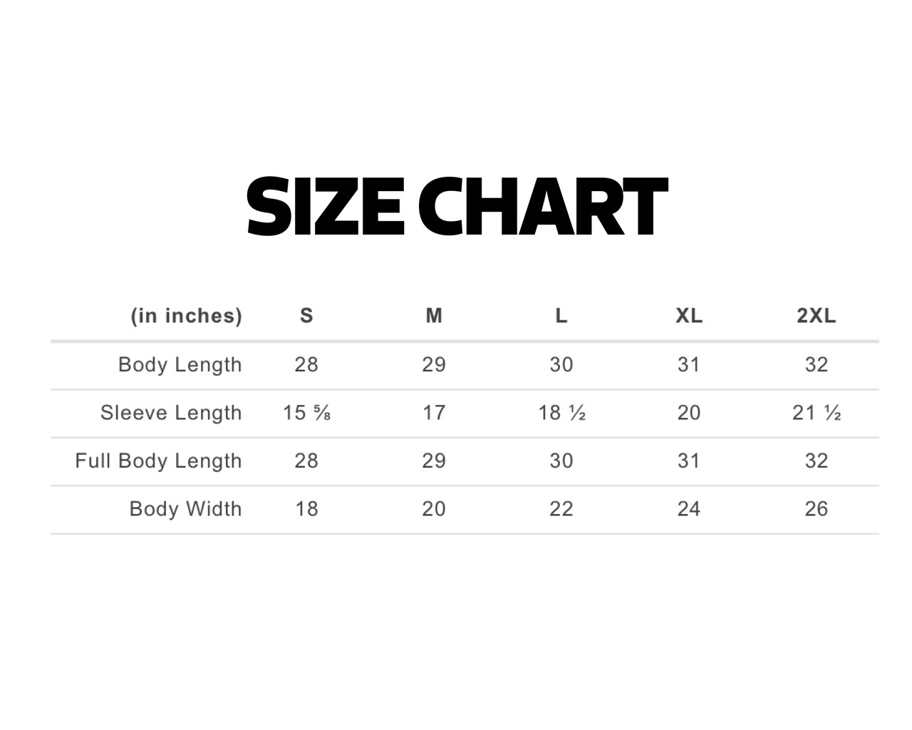 Inhale Exhale graphic tee shirt size chart - Classic fitted tee shirt - 100% supima cotton apparel - lifestyle apparel for the gym- 100% cotton workout shirt - Yudae Wellness