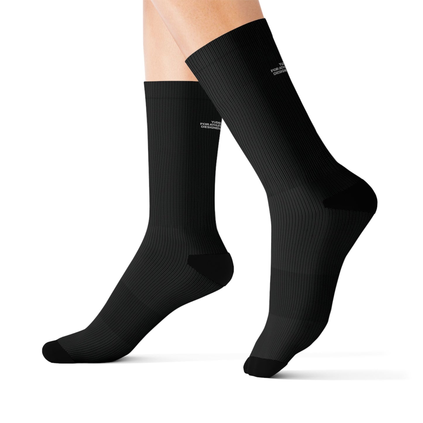 Athletic Black Crew Socks