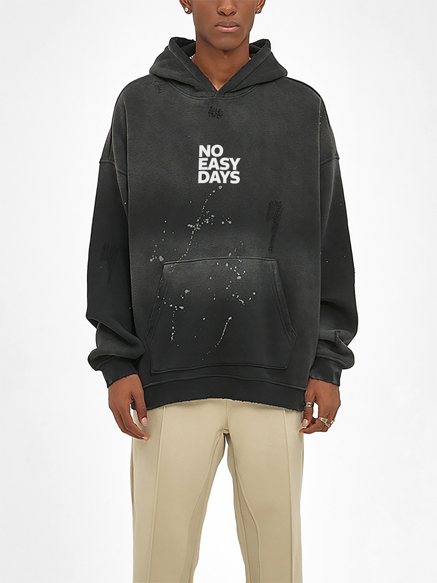 Vintage Fleece Hoodie - Washed Frayed Luxury Sweater | Yudae