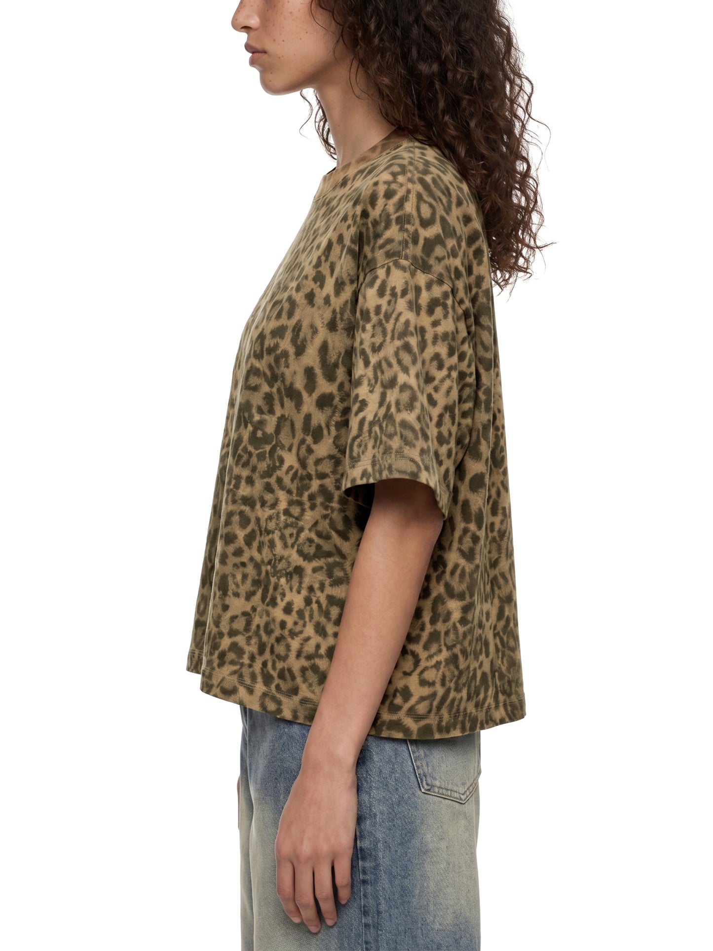 Unisex Leopard Print Boxy T-Shirt