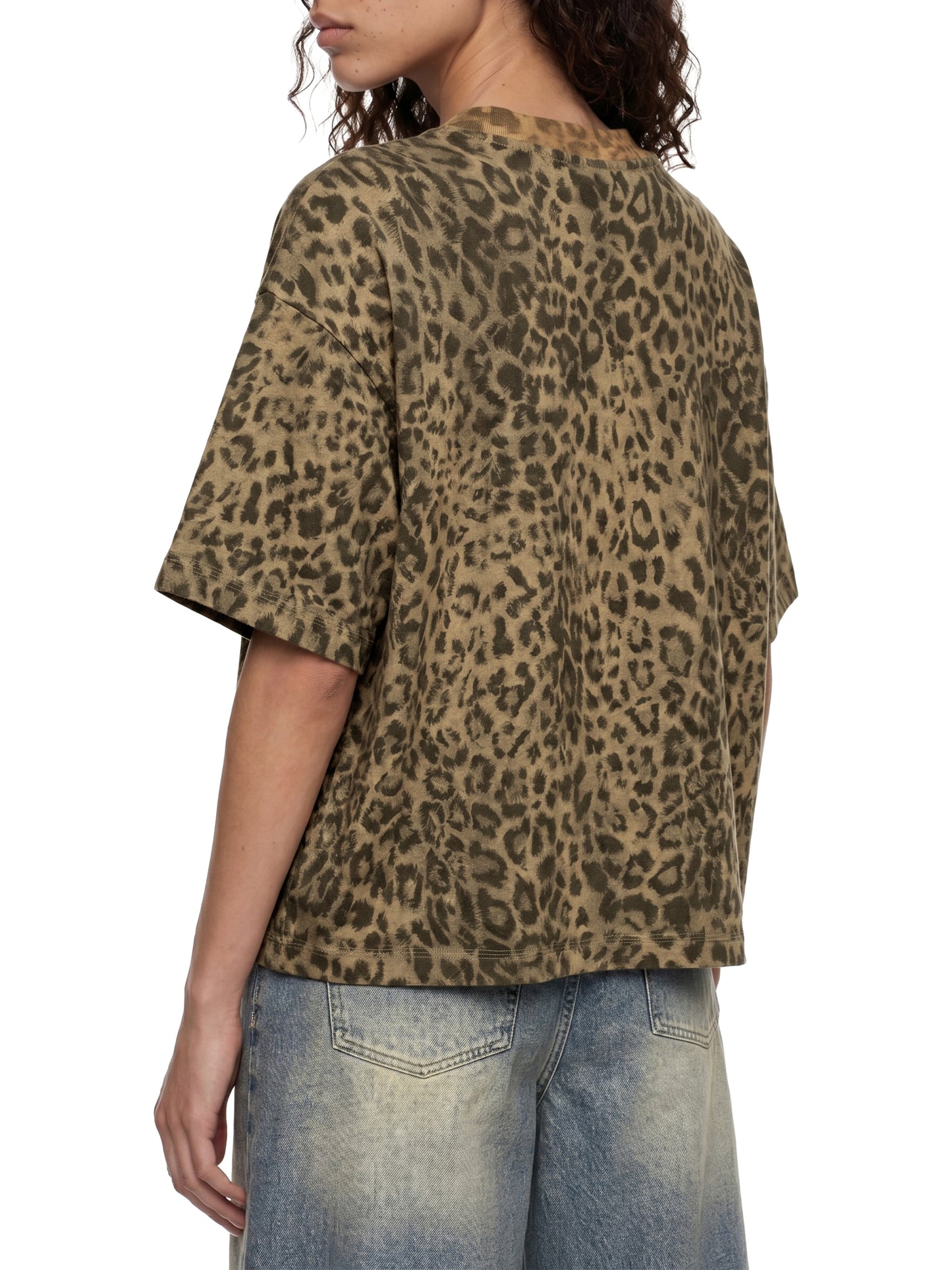 Unisex Leopard Print Boxy T-Shirt