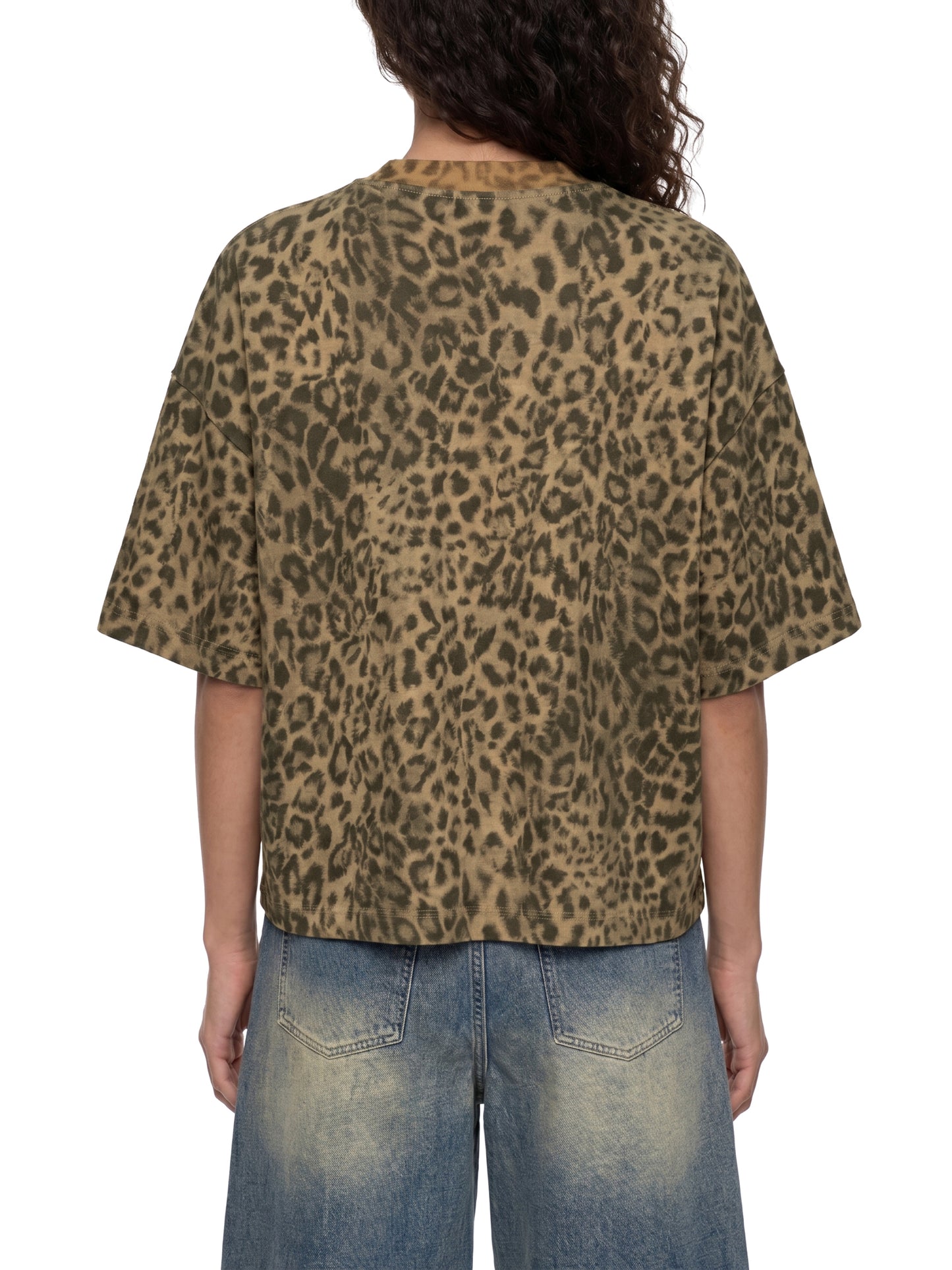 Unisex Leopard Print Boxy T-Shirt