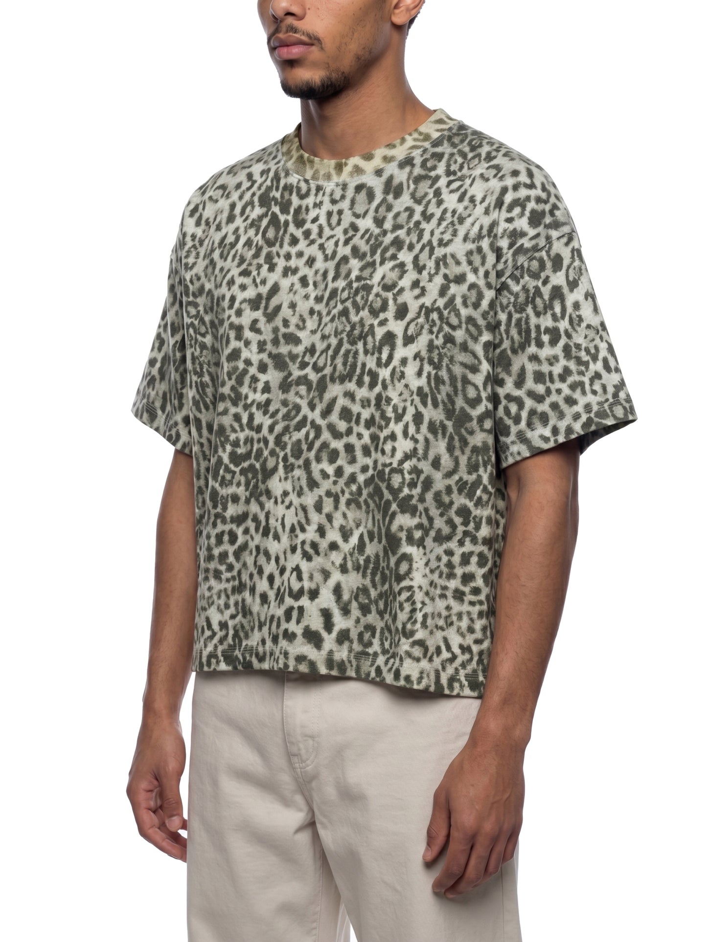 Unisex Leopard Print Boxy T-Shirt