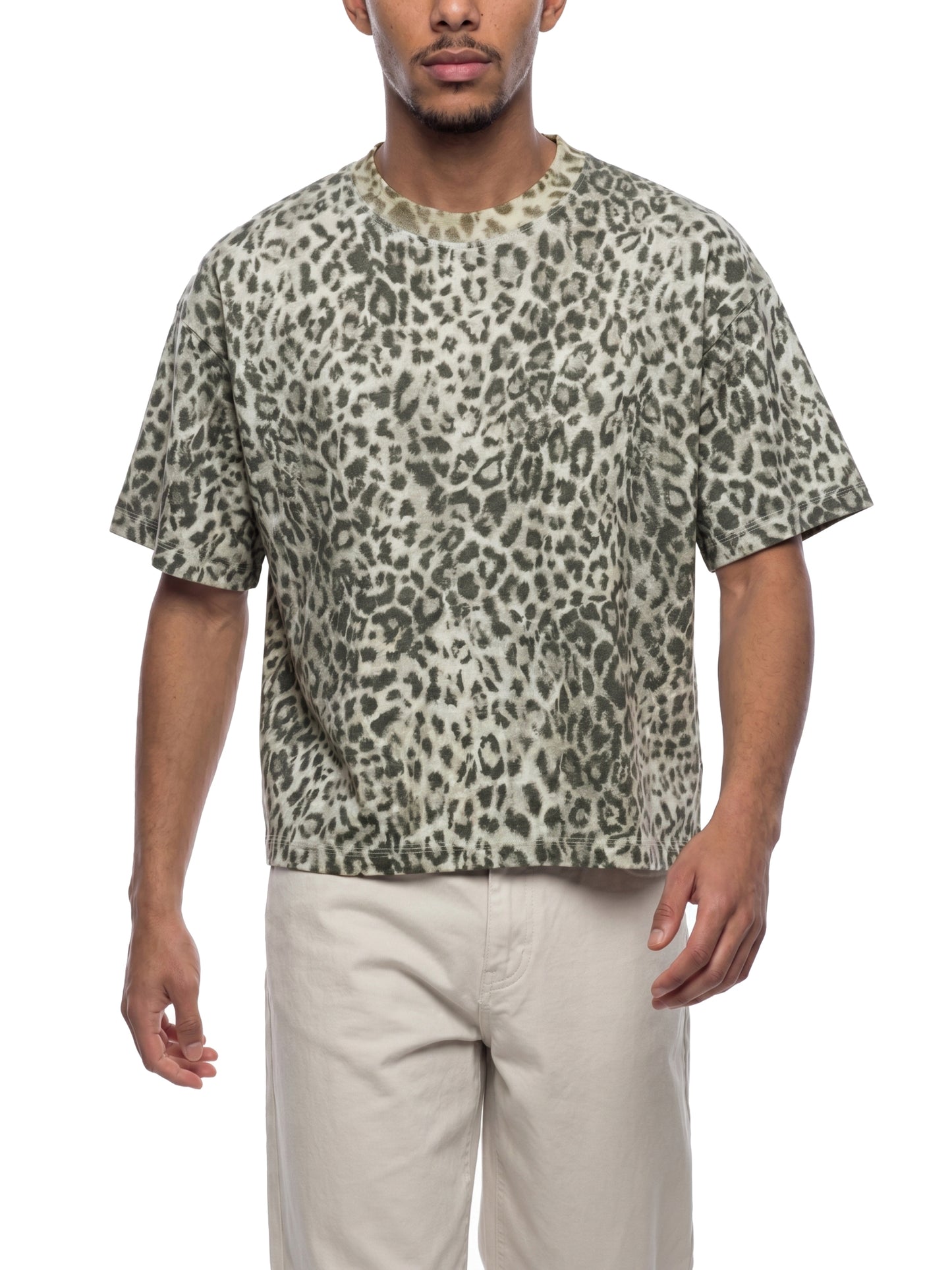 Unisex Leopard Print Boxy T-Shirt