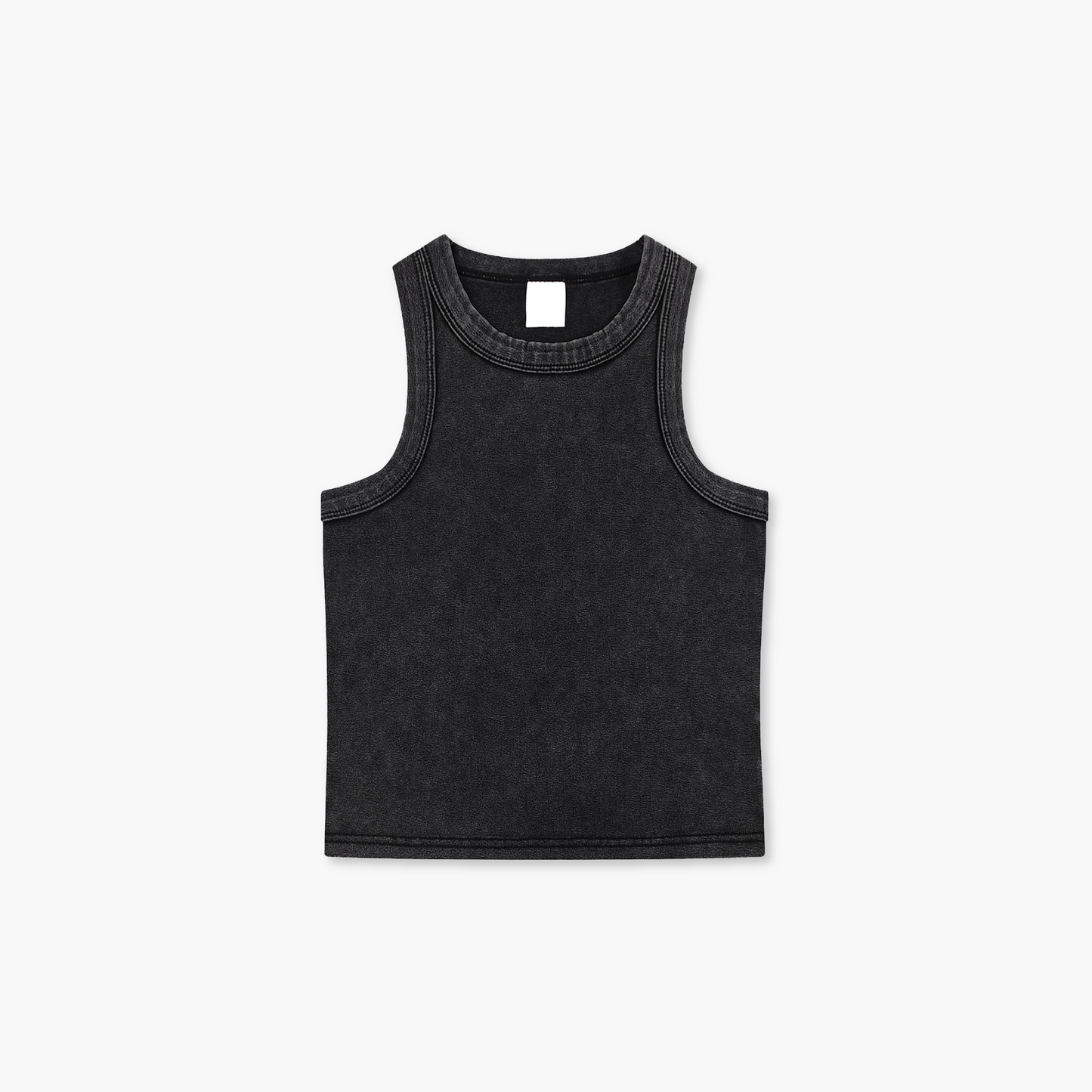 Black tank top on a white background