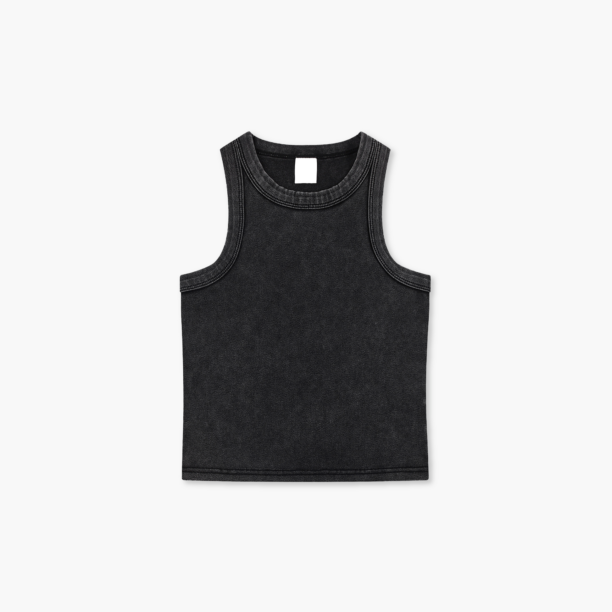 Black tank top on a white background